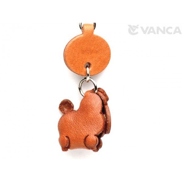 Poodle Leather Dog Keychain