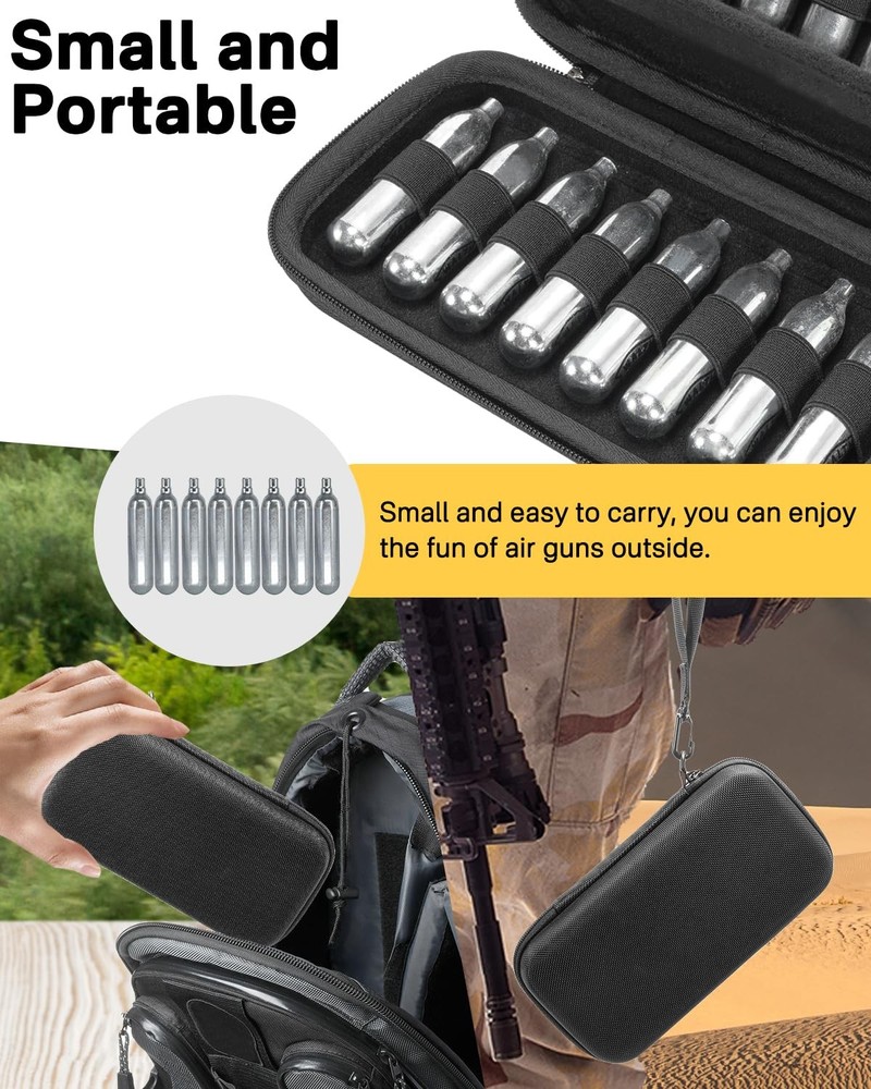 RAIACE CO2 Cartridges Storage Case Medium/Large, Hold 16pcs