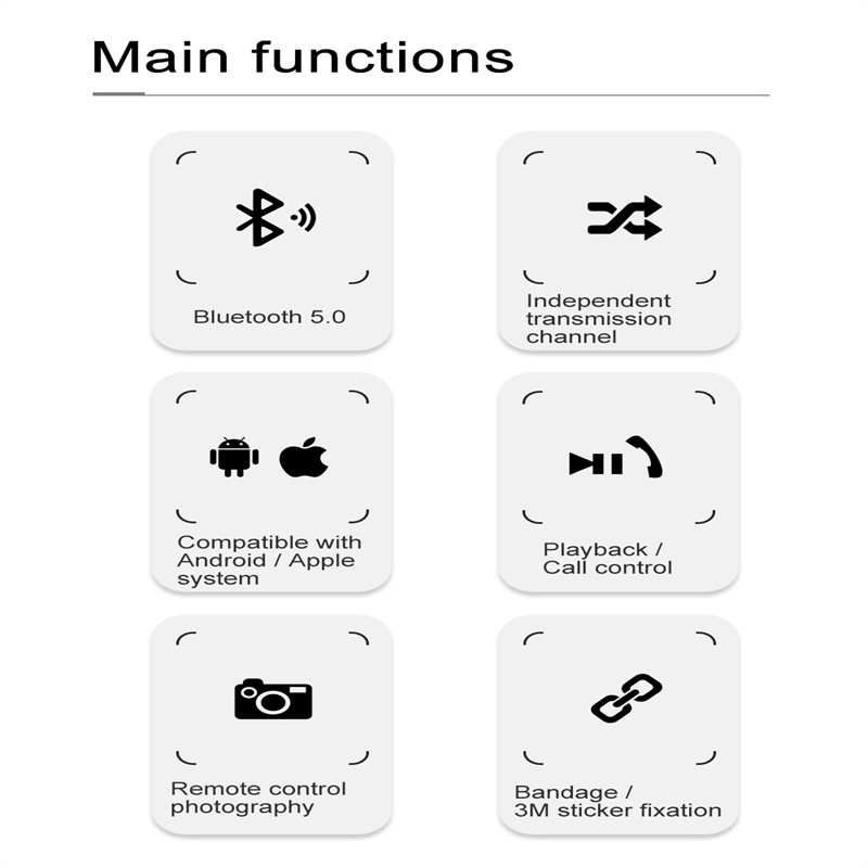Car Wireless Bluetooth Motorcycle Bike Remote Controller Bike Handlebar Media
