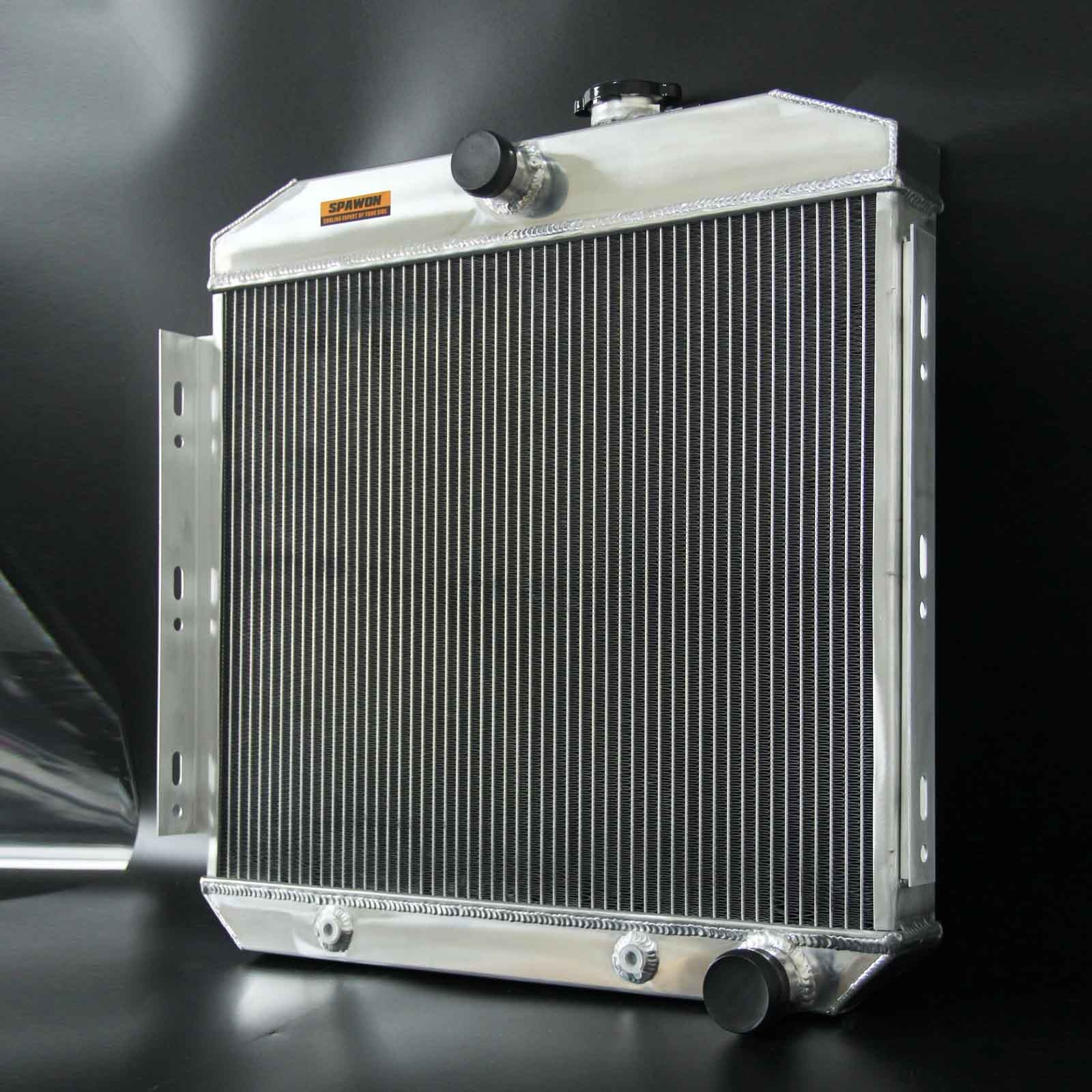 4 Rows SPAWON Radiator For Chevrolet Bel Air Base 3.8L L6 56mm 1955-1956 AT 5056