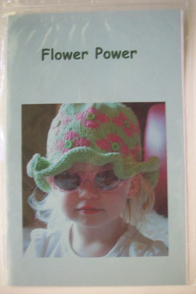 CHILD Flower Power cap hat knitting pattern
