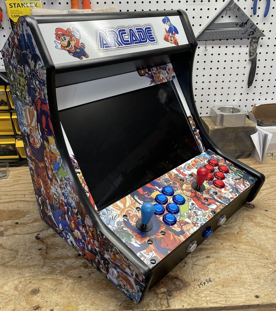White Multicade Tabletop Bartop Arcade Cabinet Raspberry Pi 4 Build