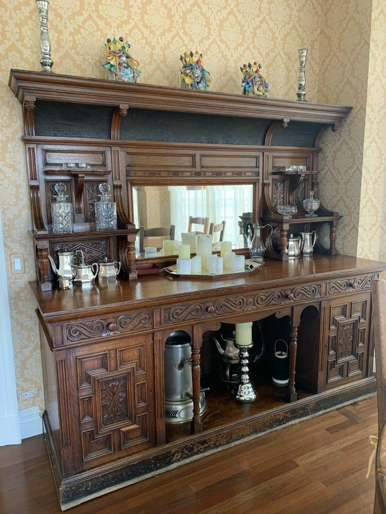 Antique Victorian Oak Sideboard