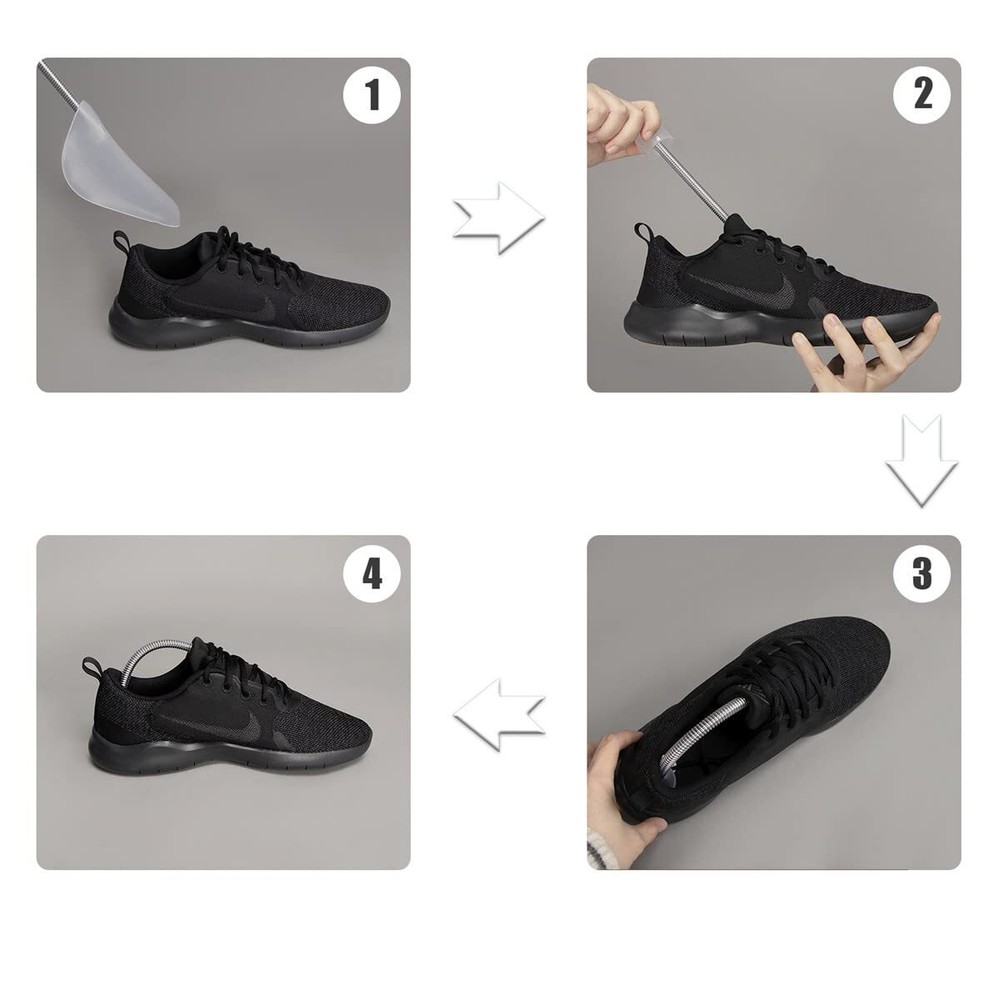 10 Pairs Plastic Shoe Trees for Men White