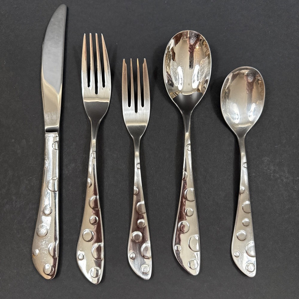 Spode BAKING DAYS Stainless Flatware 5 pc place setting discontinued
