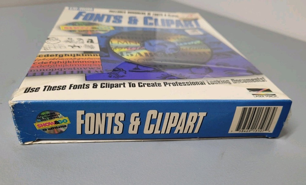 Fonts And Clipart PC CD Rom Vintage Software