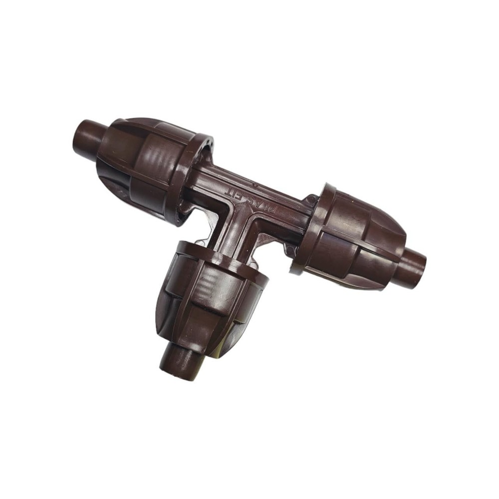 Netafim TechLock 17mm Tee – Durable 3-Way Compression Fitting for Drip