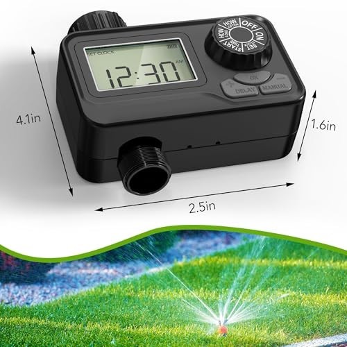 Programmable Digital Water Timer Hose Irrigation Controller Rain Delay 1 Outlet