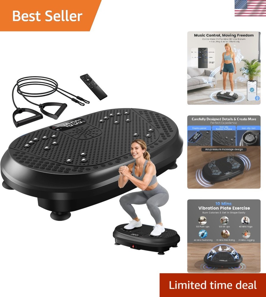 Remote-Controlled Vibration Fitness Machine: 5 Programs & Adjustable Resistance