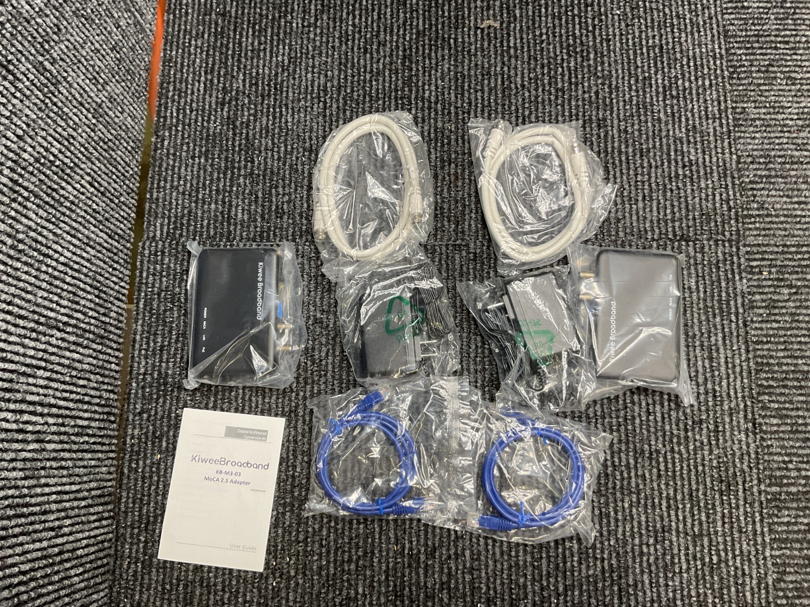 MoCA 2.5 Adapter Kit 2.5GbE PoE+ 30W Ethernet Over Coax KB-M3-03