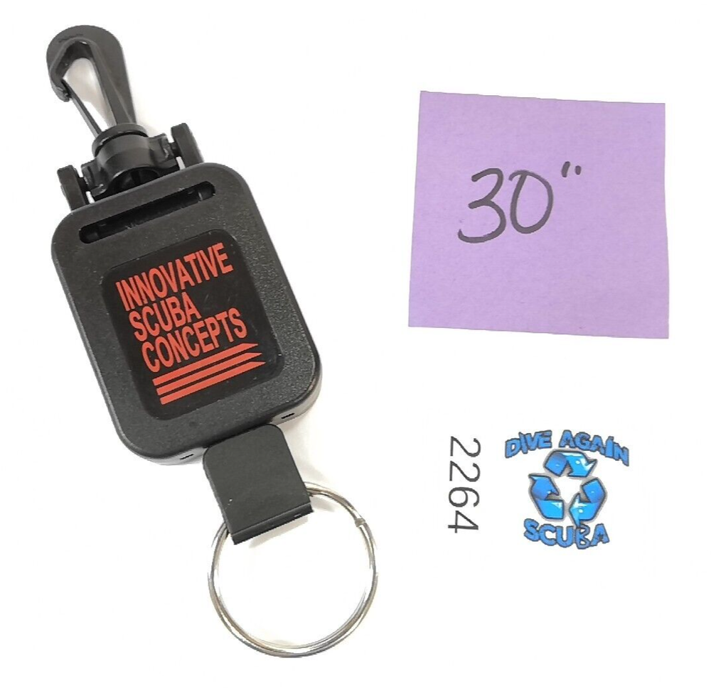 30" Innovative Scuba Concepts Retractor Dive Console Computer Retracter #2264