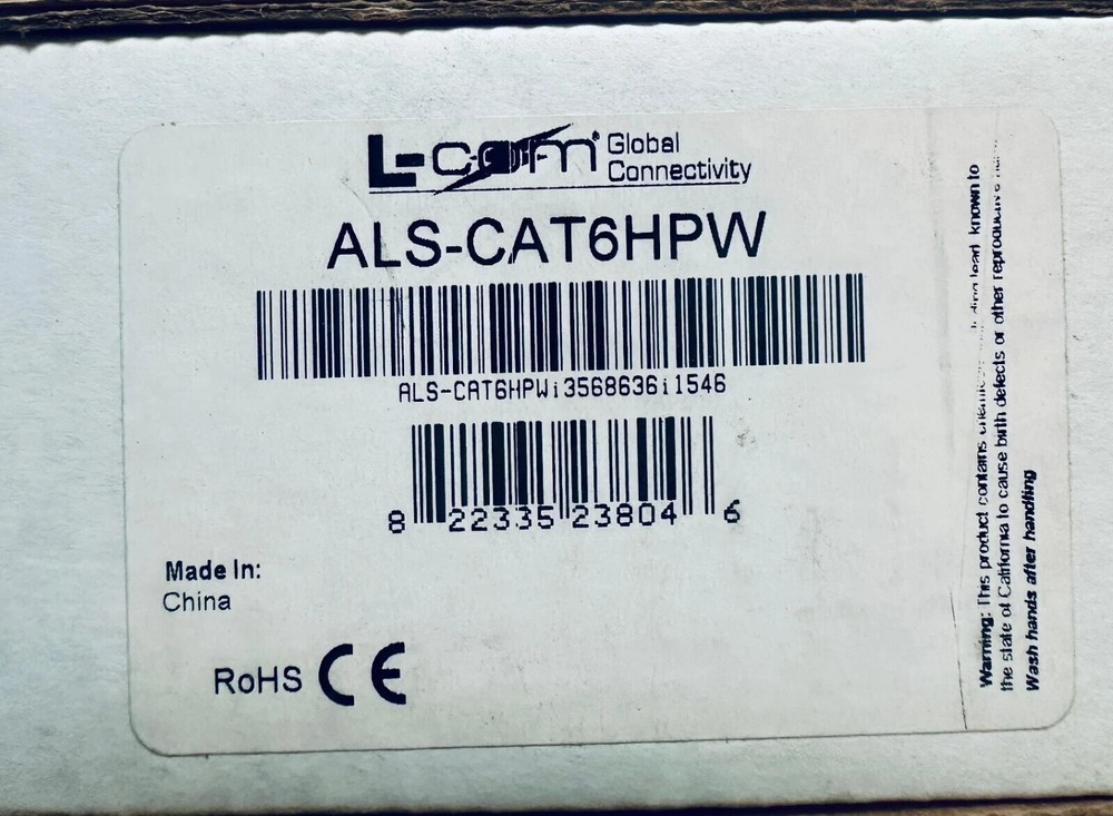 L-COM GLOBAL CONNECTIVITY ALS-CAT6HPW