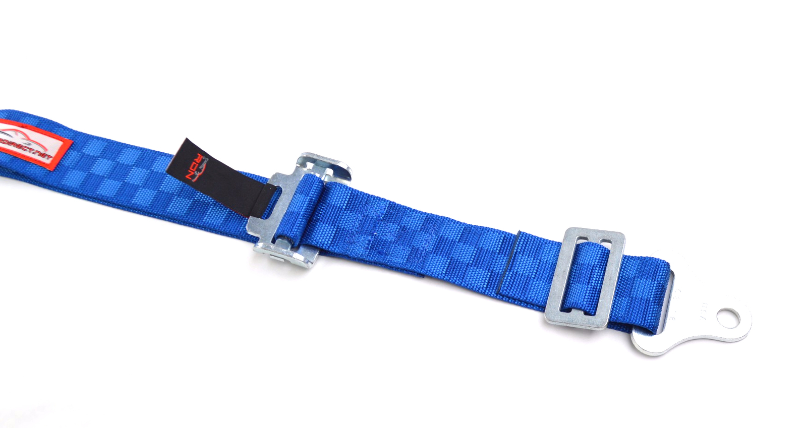 QUARTER MIDGET HARNESS 2" SFI 16.1 PULL UP LAP BELT CAM LOCK BLUE CHECKERBOARD