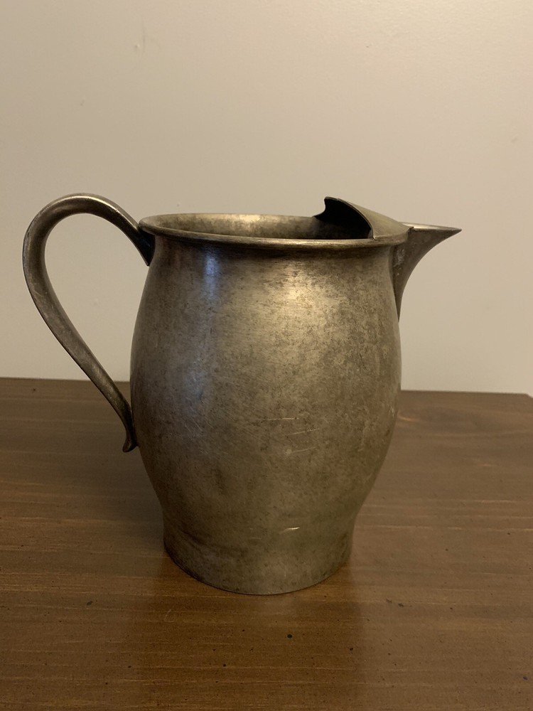 silver on copper pitcher 7” vintage