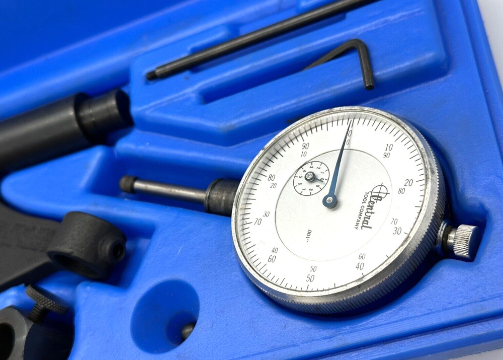 Central Tools Dial Indicator ANGLE Engine Timing Gauge Set Case Pivot Arm Gage