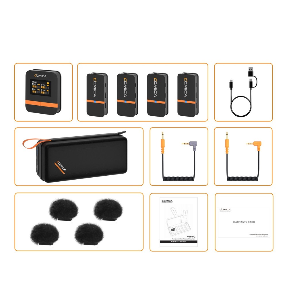 Comica Vimo Q Four-Channel Mini Wireless Lavalier Microphone System