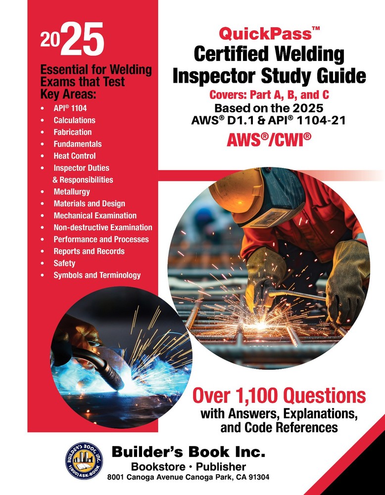 Certified Welding Inspector AWS/CWI QuickPass Study Tool based on AWS D1.1 2025