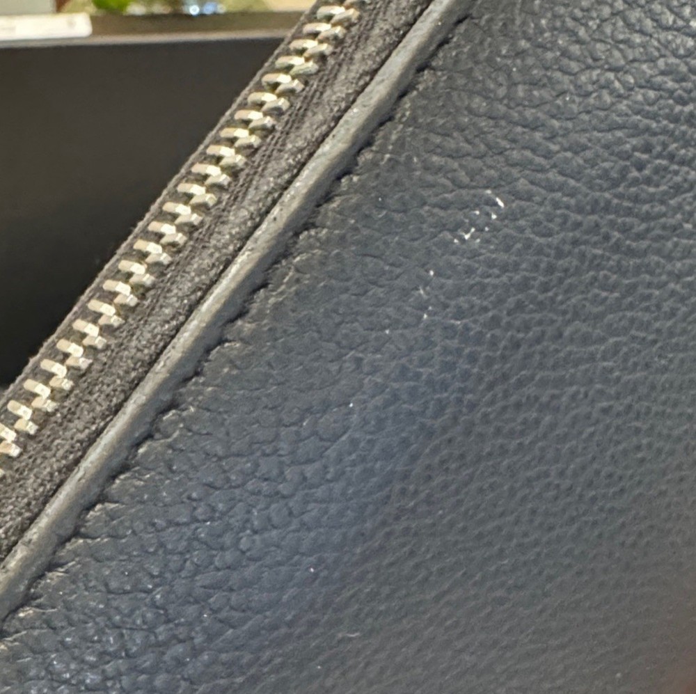 Authentic Saint Laurent Black Zip-Around Wallet