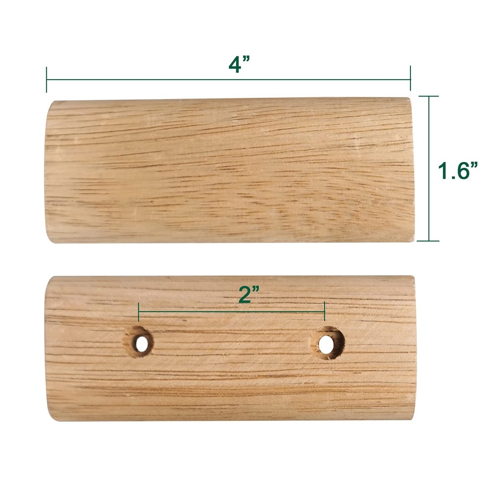 Quantfire 4" Handle Wood Block Replacement for Medium/Small Big Light Brown