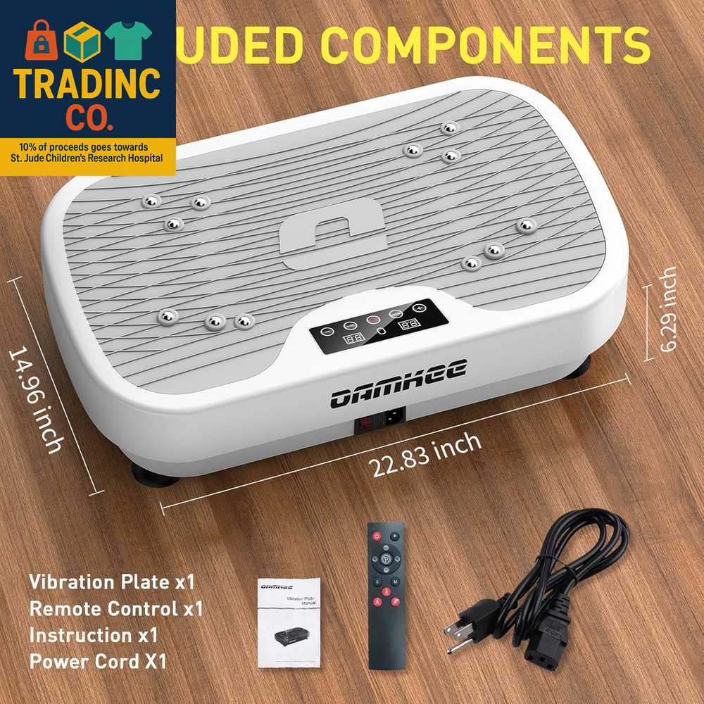 Vibrating Board Exercise Machine, Vibrating Platform for Lymphatic Drainage, 120