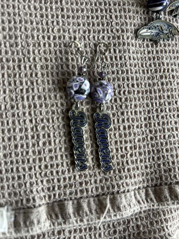 Baltimore ravens Handmade Earrings