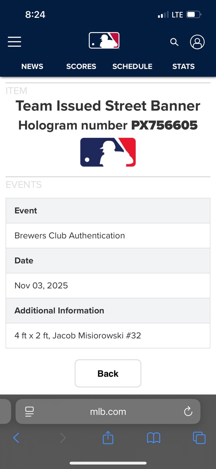 Jacob Misiorowski 2025 Stadium Banner - 4ft x 2ft - Rookie Year - MLB Authentic