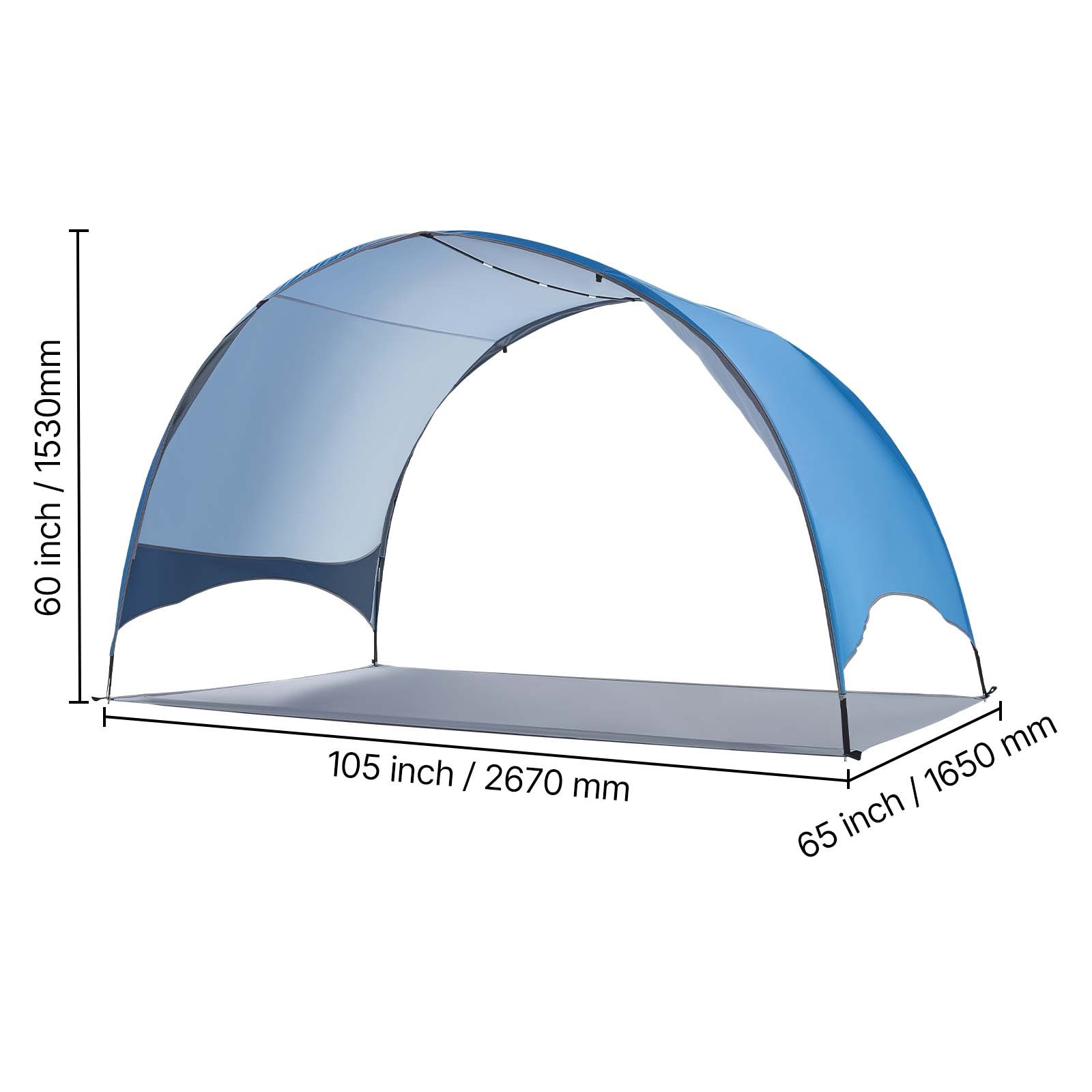 Uimoso Beach Tent Sun Shelter Canopy for 4 People with UPF 50+ Protection