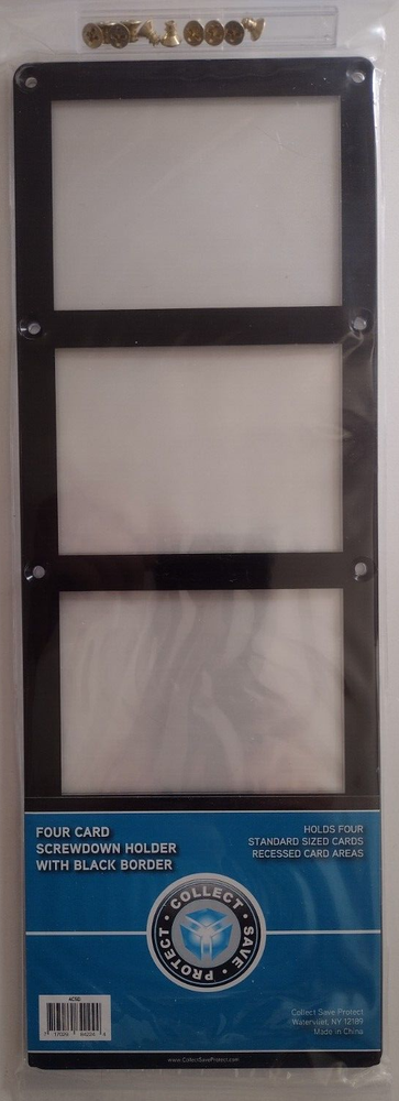 CSP 4 Card Recessed Screwdown Card Protector Black Border New NIP #4CSD