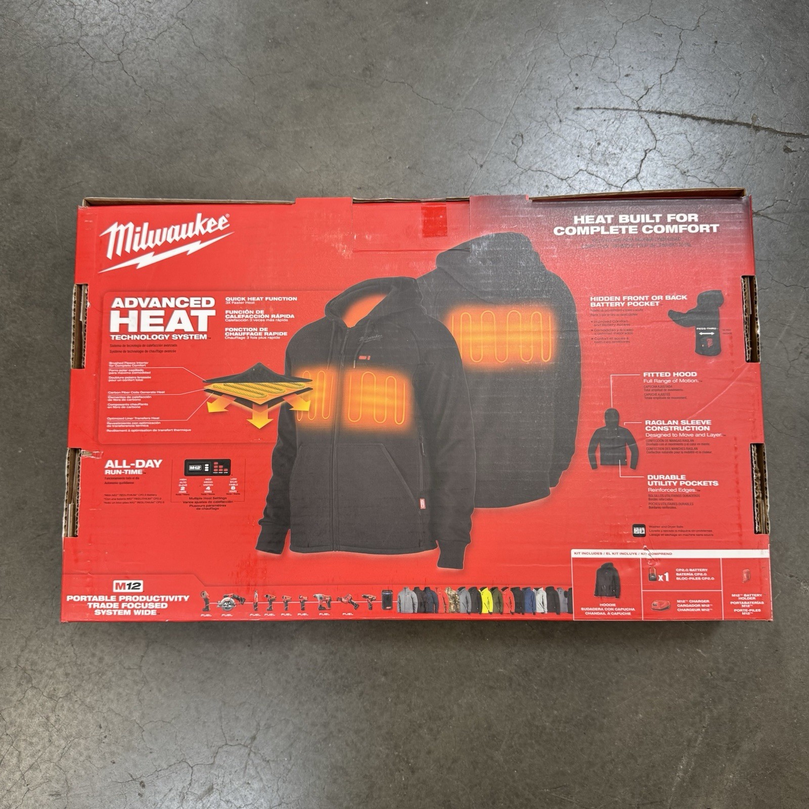 Milwaukee 306B-21 M12 Heated Hoodie Kit Black (Small) With Battery And Charger