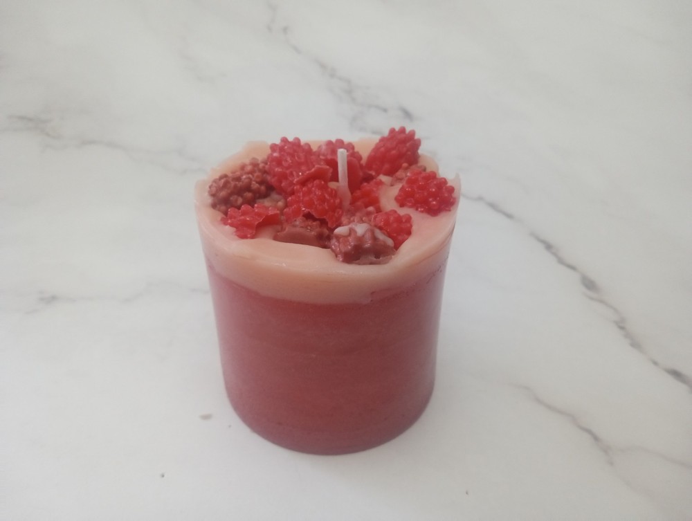Soy Wax Raspberry Pillar Candle