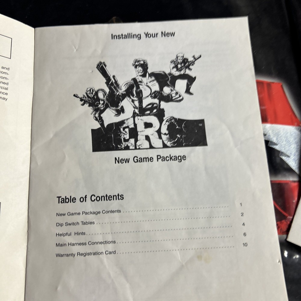 Original MERCS CAPCOM arcade Video game owners manual