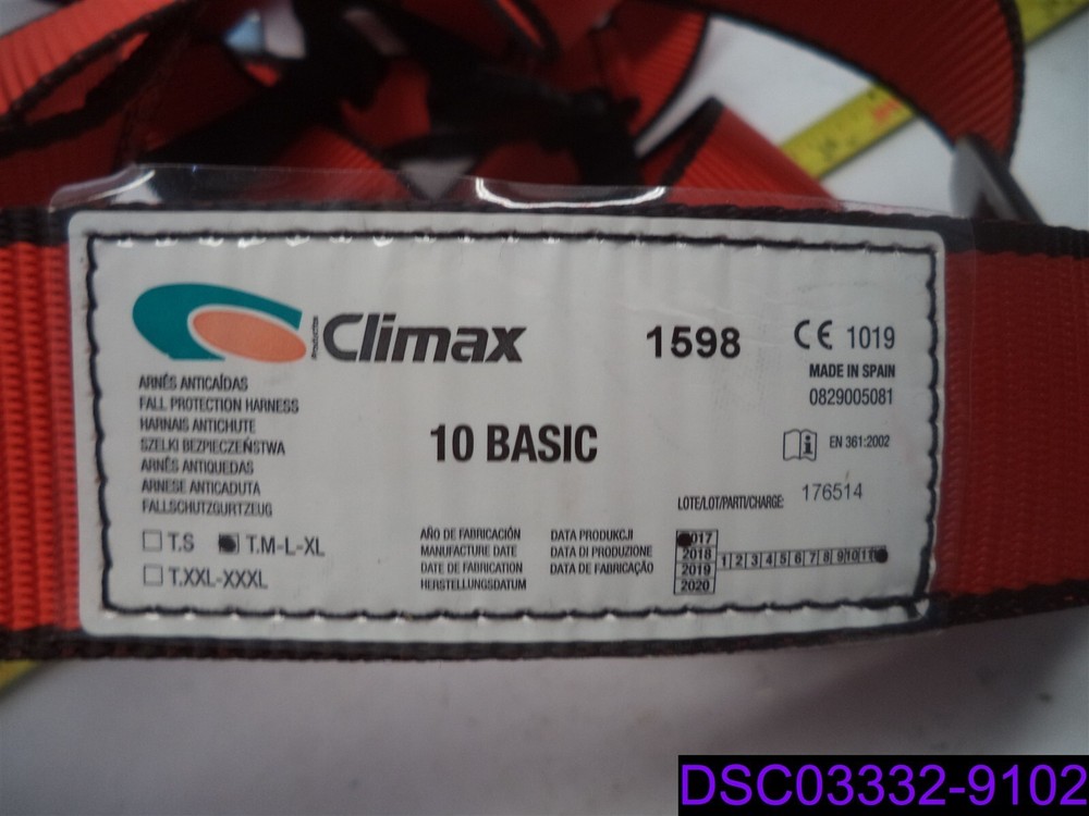 Climax 10 Basic 1 Fall Arrest Harness T.M-L-XL