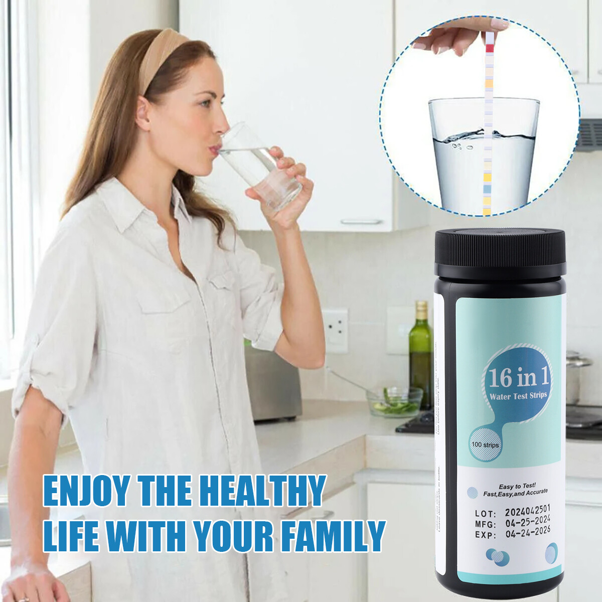 100/50pcs Chlorine Dip Test Strips SPA Hot Tub Swimming Pool PH Tester Paper US.