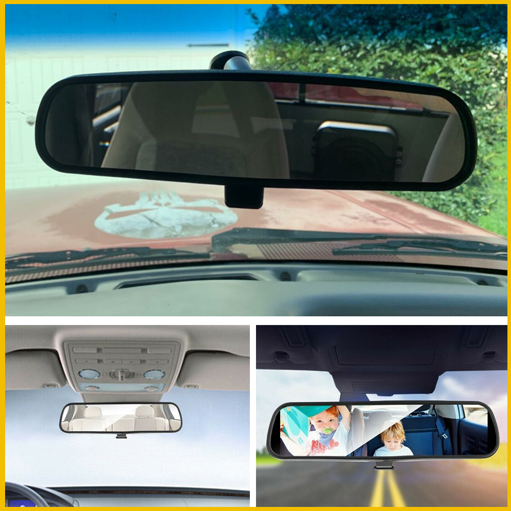Quality 8" Black Rear View Mirror Interior Replacement Day Night For Universal