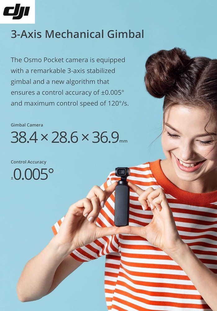 DJI Osmo Pocket Handheld 3-Axis Gimbal Stabilizer with integrated Camera 99%NEW