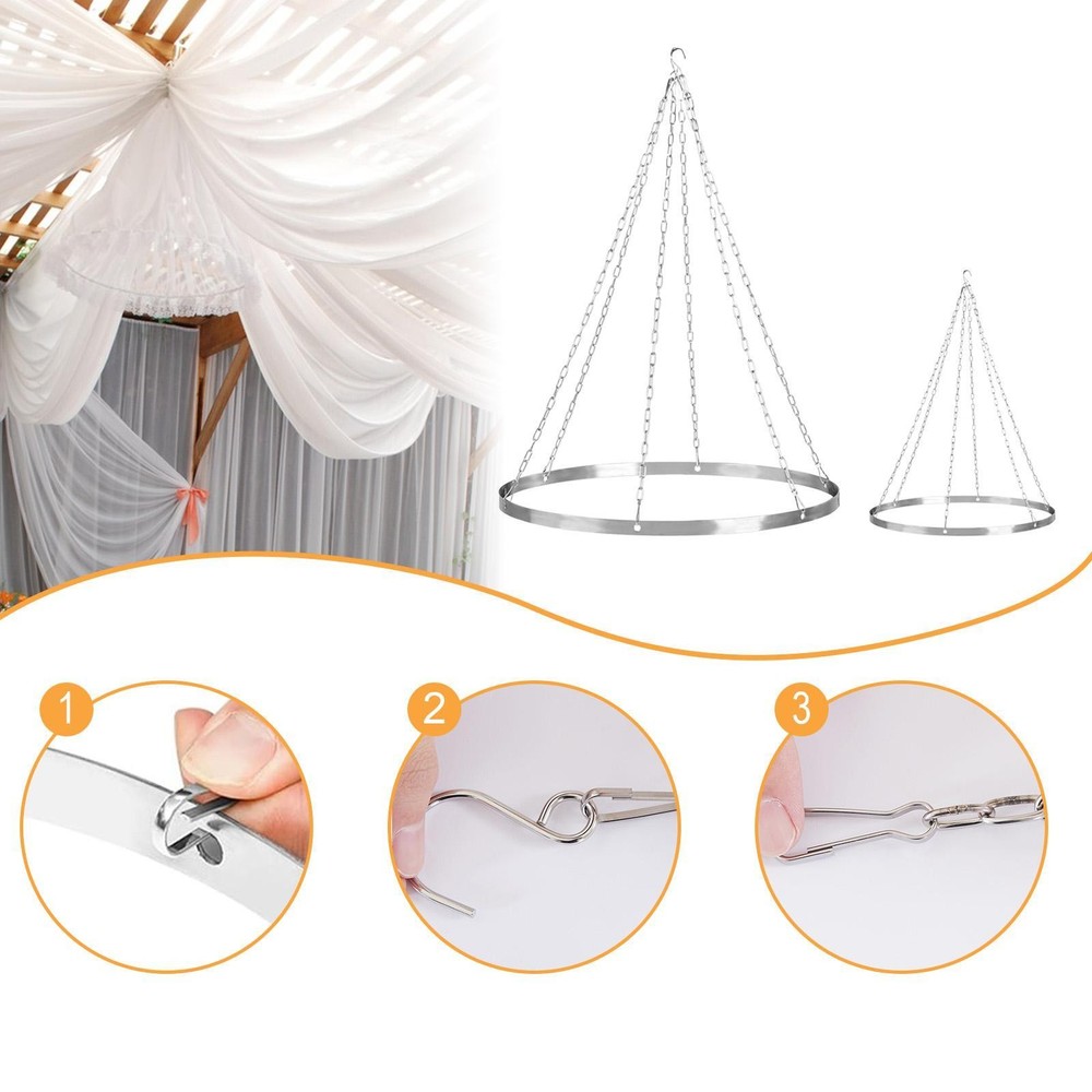 Ceiling Drapes Hanging Kit Versatile with Hook for Draping Fabric Wedding