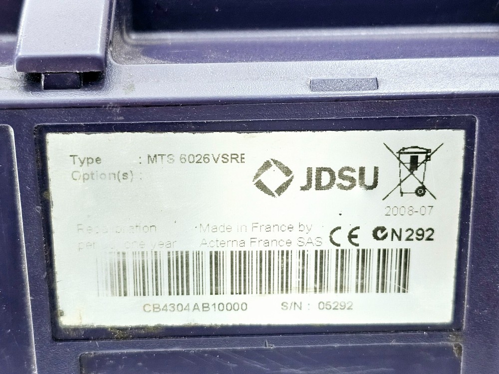 JDSU MTS-6000 COMPACT OPTICAL TEST PLATFORM MTS 6026VSRE