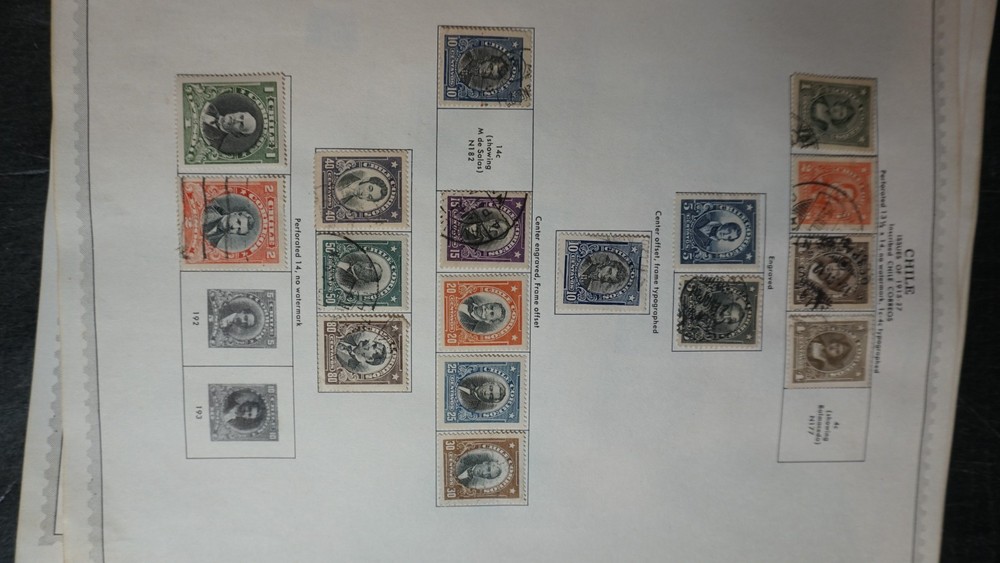Chile fine collection on pages