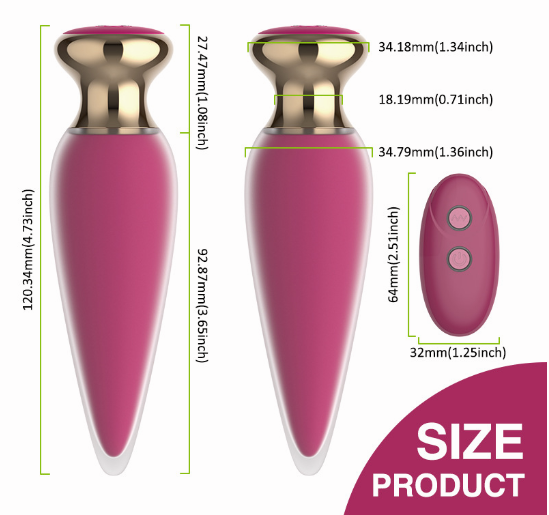 Anal Butt Plug Vibrator Dildo Massager G-Spot Prostate Massage Sex Toy for Women