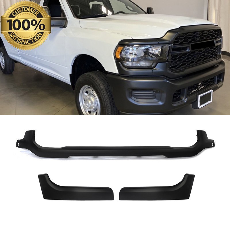 For 2019-2023 24 RAM 2500 3500 Front Lower Grille Headlight Molding Matte Black