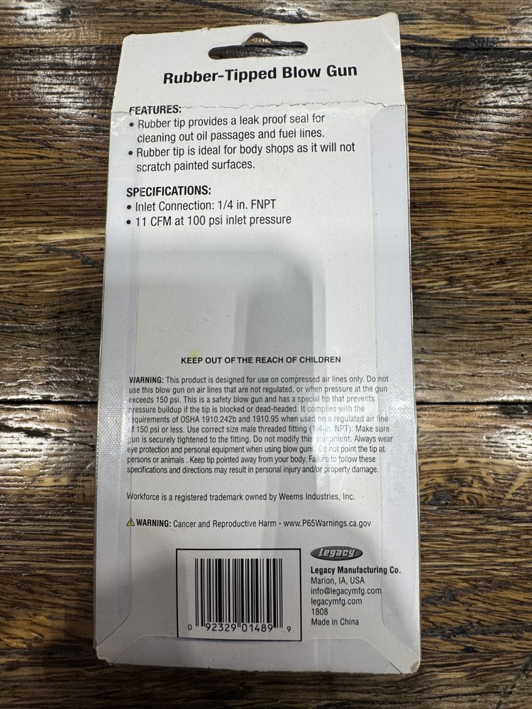 Workforce Rubber Tipped Blow Gun