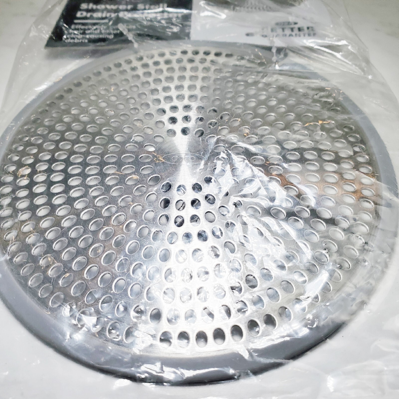 OXO Good Grips Shower Stall Drain Protector Stainless Steel Silicone Rim