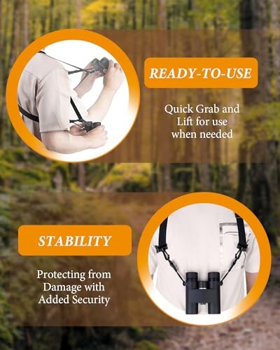 Binocular Harness Strap for Hunting, X-shaped Decompression Binocular Straps