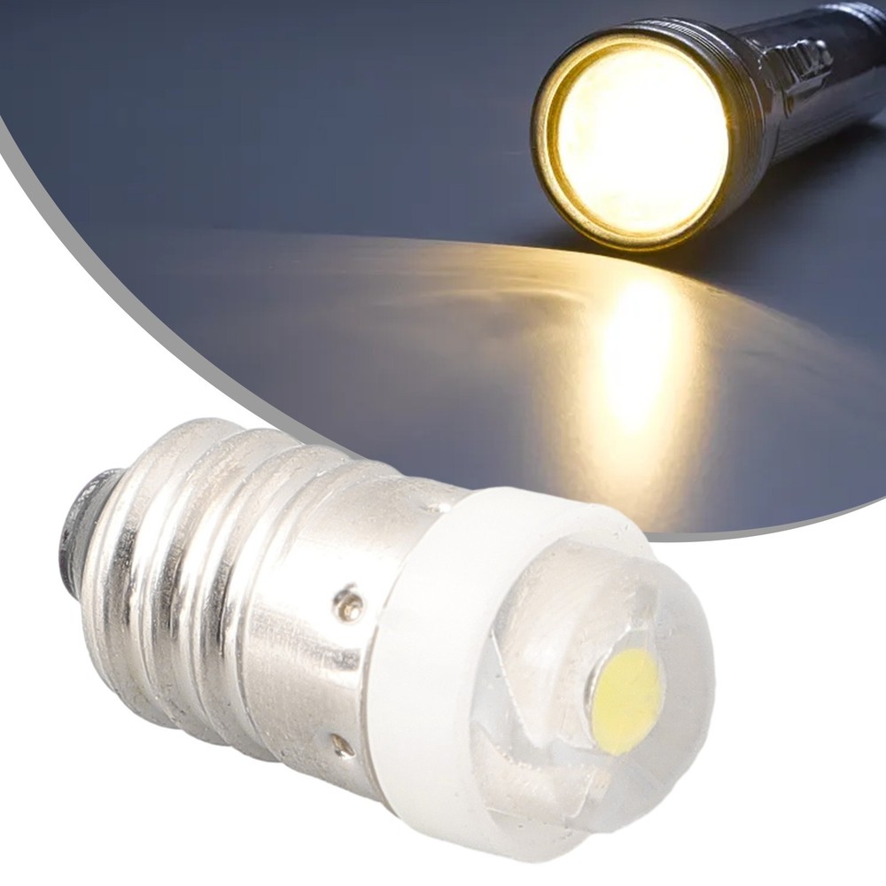 Brand New Light Bulb Flashlight E10 Grass+Metal Replacement Silver