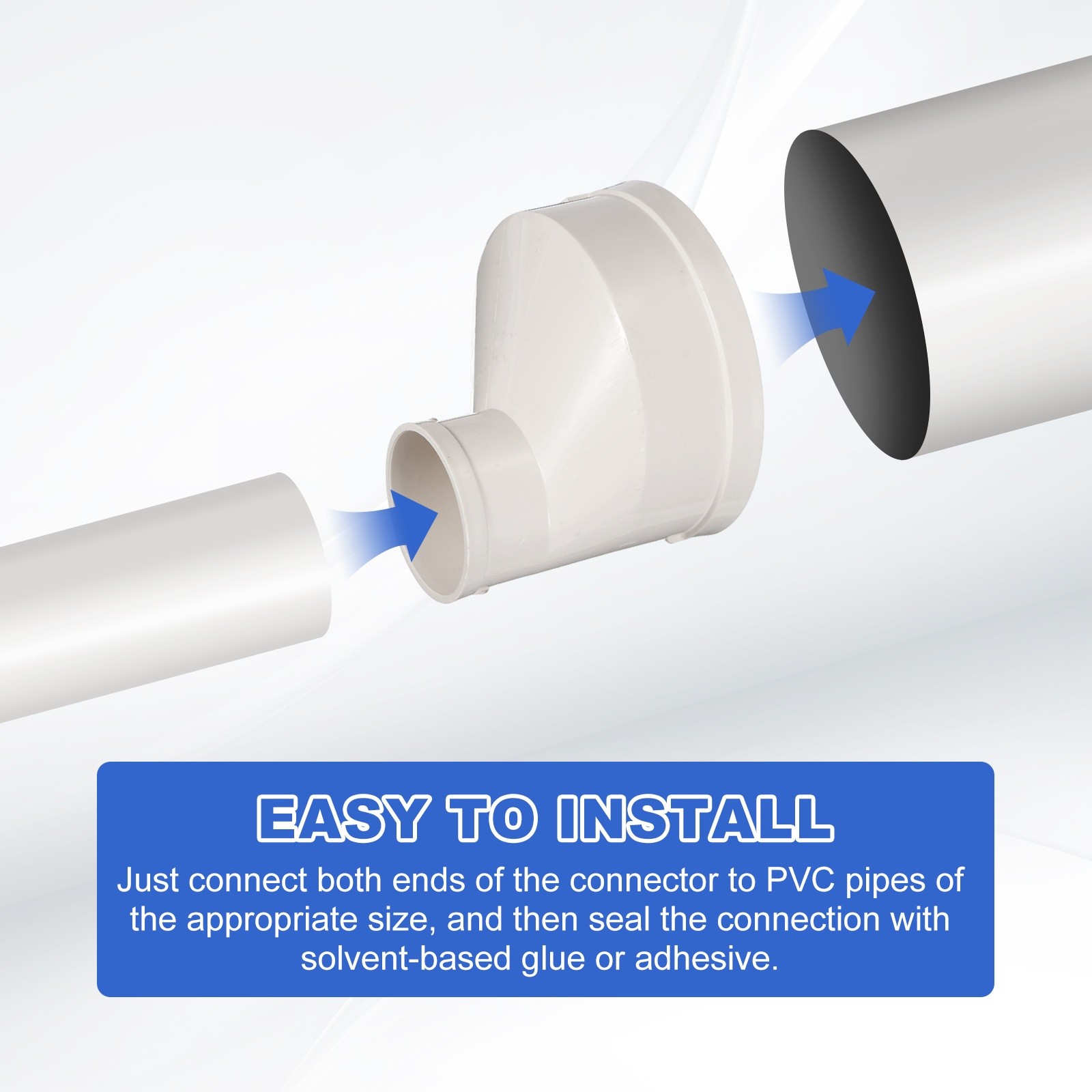 4" to 2" Round Duct Fitting Pipe Increaser Reducer Adapter Connector