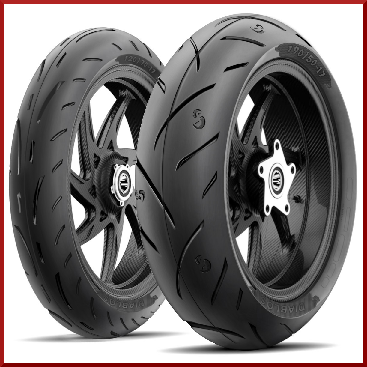 Roadmax Diablo 190/50-17 + 120/70-17  (75H) Motorcycle Tire SET (Front + Rear)