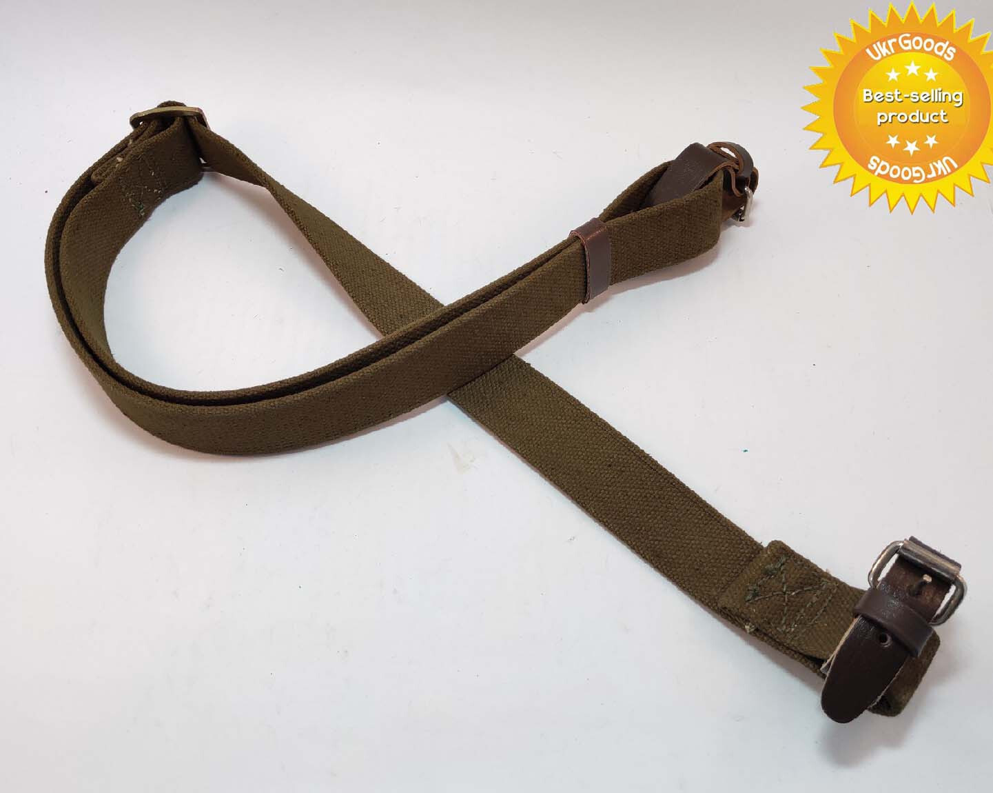 Mosin Nagant Rifle Carry Sling Rare Khaki Canvas Leather Original Soviet USSR