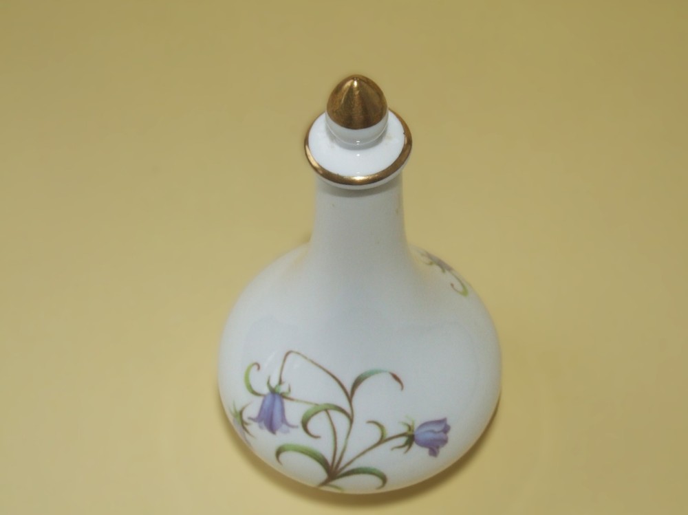 A Spode Campanula Perfume Bottle with Lid