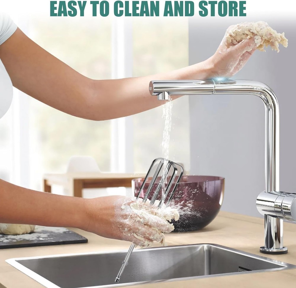 HASANBAR Hand Mixer Attachments, Beaters Regular, Silver