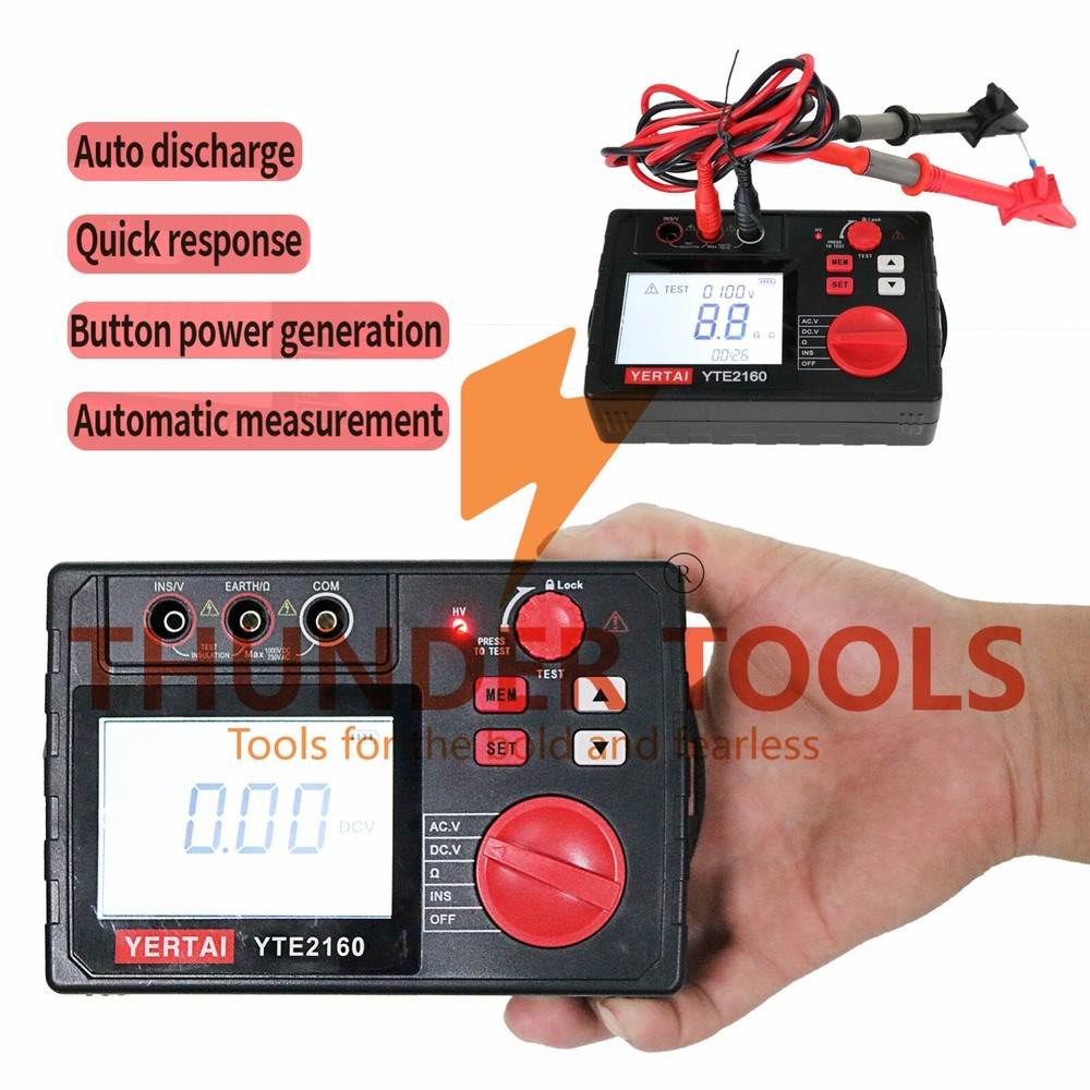 Thunder Tools YERTAI Digital Insulation Resistance Tester